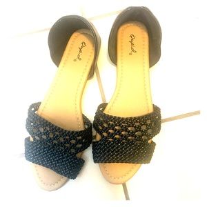 Shoes with crochet detail